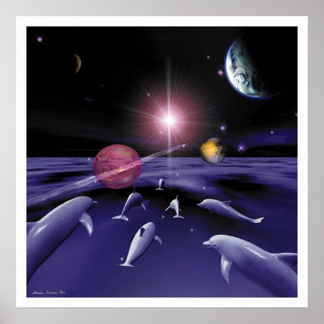 Affiches Baigneurs cosmiques (Devant)