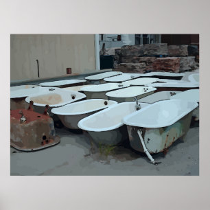 Affiches Baignoire à pieds vieille claw