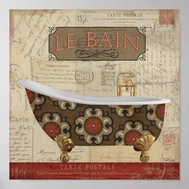 Affiches Bain de carte postale (Devant)