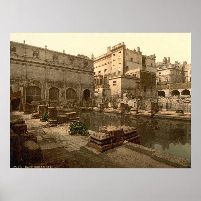 Affiches Bains romains et Abbaye I, Bath, Somerset, Anglete (Devant)