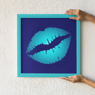 Affiches Baiser bleu cool