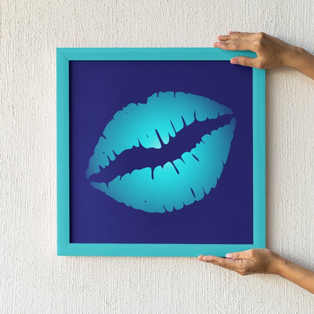 Affiches Baiser Bleu Frais (Créateur téléchargé)
