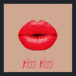 Affiches Baiser café baiser lèvres rouges pop art<br><div class="desc">Une image pop Art de cramoisis rouge vif lèvres s'agitant pour un baiser contre un arrière - plan de couleur café. Ce design s'inspire de l'art pop,  de l'art moderne,  de l'art graphique,  de la culture hipster et est sûr d'être une pièce de déclaration dans votre maison.</div>