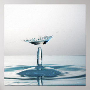 Affiches Baisses de l'eau se heurtant pour former un