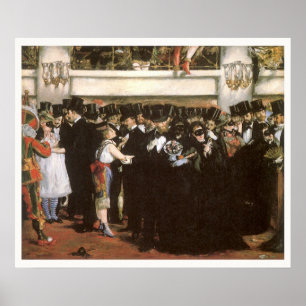 Affiches Bal masqué à l'opéra par Edouard Manet