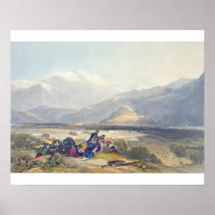 Affiches Bala Hissar et la ville de Kaboul avec le canon br