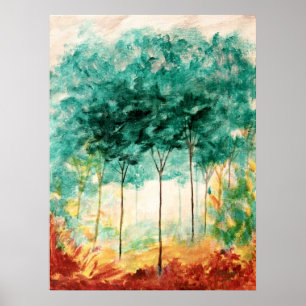 Affiches Balade Dans Le Parc Grande Peinture D'Art