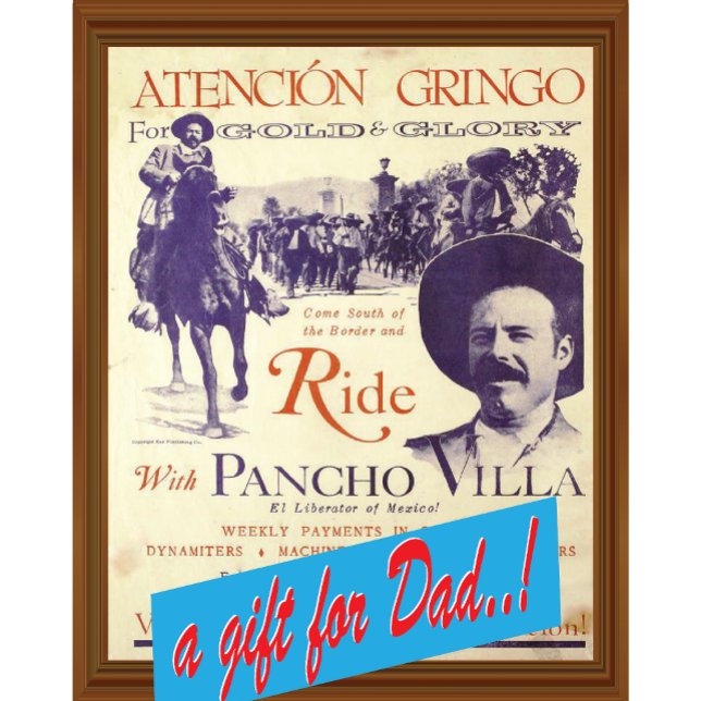 Affiches Balade 🎖️ Pancho Villa Vintage Art Mexicaine (Créateur téléchargé)
