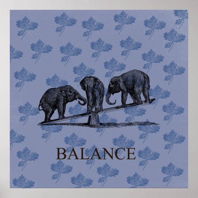 Affiches Balance des éléphants (Devant)