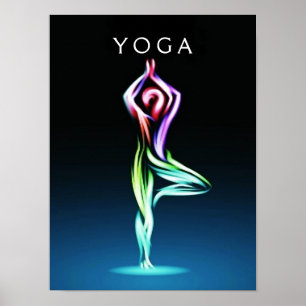 Affiches Balance interne Pose de l'arbre de Yoga