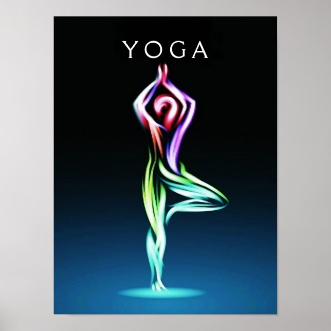 Affiches Balance interne Pose de l'arbre de Yoga (Devant)