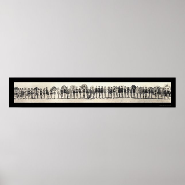 Affiches Balboa Beach CA Parade Photo 1925 (Devant)