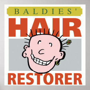 Affiches Baldies Détecteur de cheveux