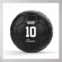 Balle de football d'équipe moderne Texte personnal
