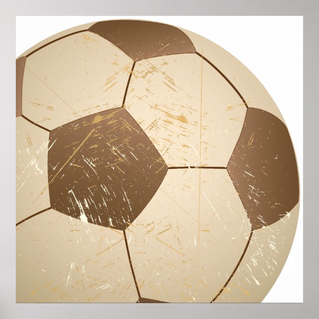Affiches balle de football vintage (Devant)