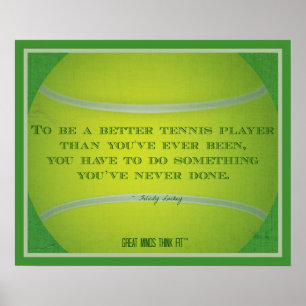 Affiches Balle de tennis et citation 007