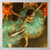 Ballerina Dance Green Dancer Edger Degas Peinture