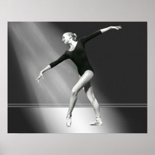 Affiches Ballerina en noir et blanc