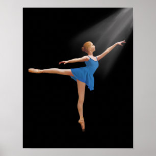 Affiches Ballerina en position arabe