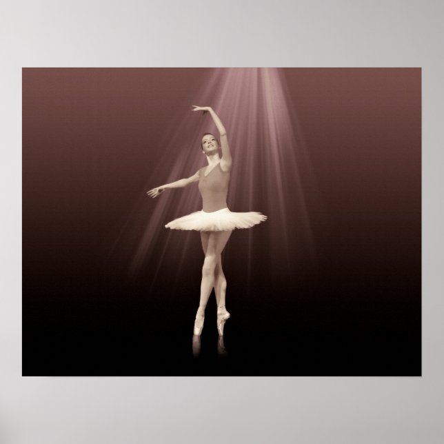 Affiches Ballerina On Pointe dans Russet Tint (Devant)