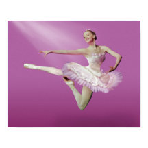 Ballerina sur rose