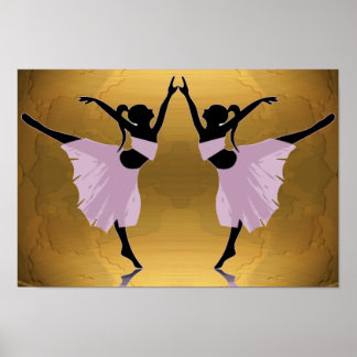 Affiches ballerines en rose sur or A PARTIR DE 14.95