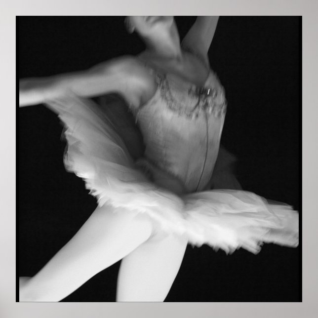 Affiches Ballet - Danse - Ballerina 9 - Noir & Blanc (Devant)