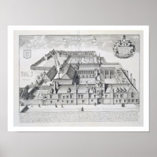 Affiches Balliol College, Oxford, de 'Oxonia Illustrata',