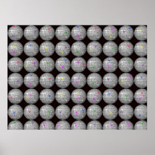 Affiches ballon disco et étoiles