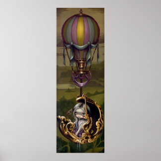 Affiches Balloon Chariot - Rococo Steampunk Art Imprimer
