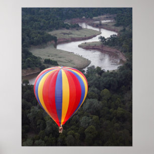 Affiches Ballooning à air chaud sur la rivière Mara