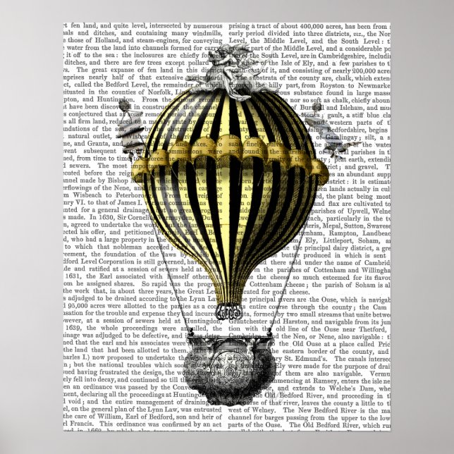 Affiches Ballotte baroque Noir Jaune (Devant)