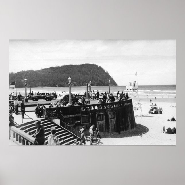 Affiches Balnéaire, Oregon Turnaround et Tillamook Head (Devant)