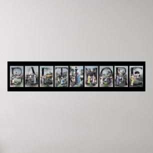 Affiches BALTIMORE Alphabet Lettre Nom Art