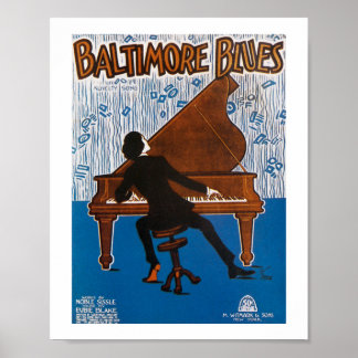 Affiches Baltimore Blues Vintage Tôle