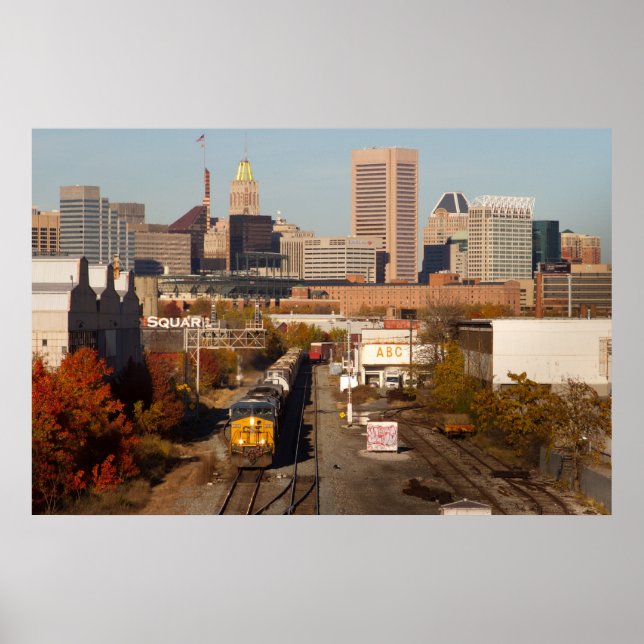 Affiches Baltimore City avec train (Devant)