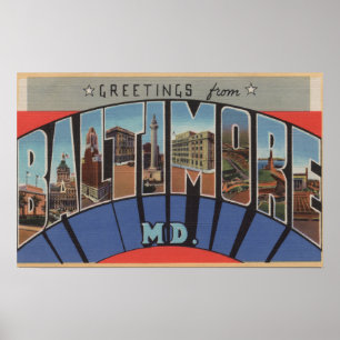 Affiches Baltimore, le Maryland - grandes scènes 3 de