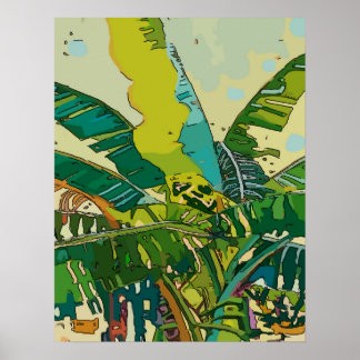 Affiches Banana Trees, New Orleans Art