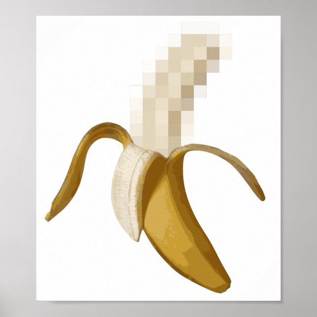 Affiches Banane pelée à la censure (Devant)