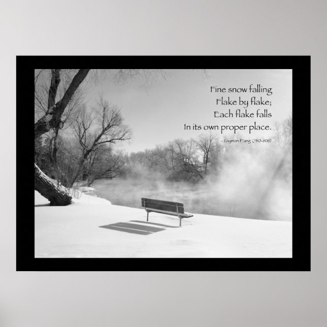 Affiches Banc de neige en silence (Devant)