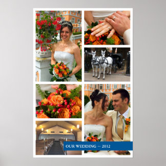 Affiches Bande bleue 6 photo collage photos souvenirs garde