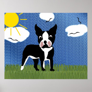 Affiches Bande dessinée Boston Terrier