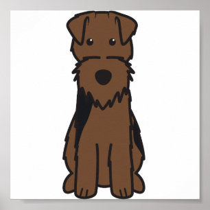 Affiches Bande dessinée de chien de gallois Terrier