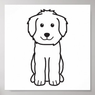 Affiches Bande dessinée de chien de Goldendoodle