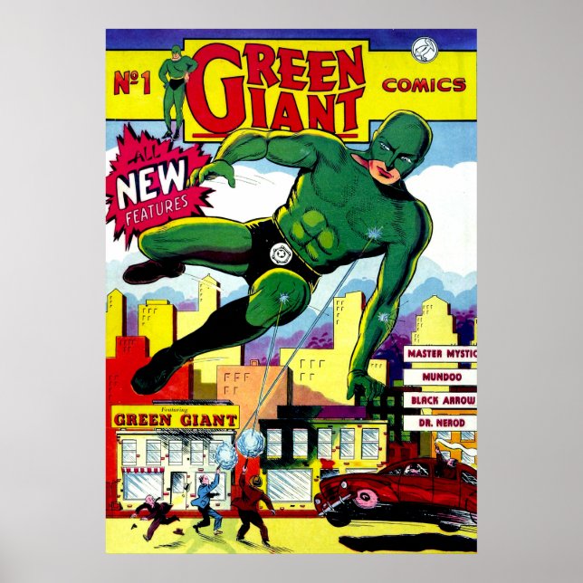 Affiches Bande dessinée vintage Green Giant (Devant)