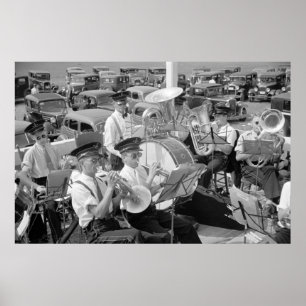 Affiches Bande et voitures classiques, les années 1930