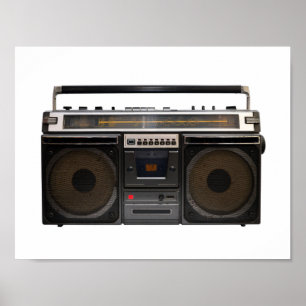 Affiches bande stéréo de rétro de lecteur de cassettes