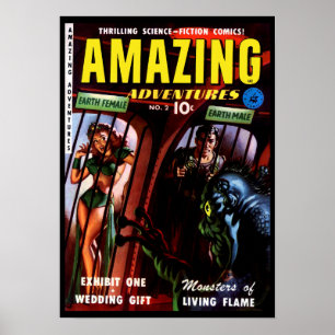 Affiches Bandes dessinées rétro de science-fiction Amazing