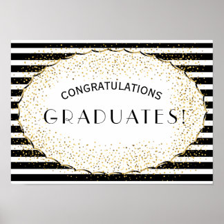 Affiches Bandes noires et blanches Félicitations