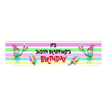 BANNIÈRE 12 X 48" FÊTE D'ANNIVERSAIRE - INSCRIRE L
